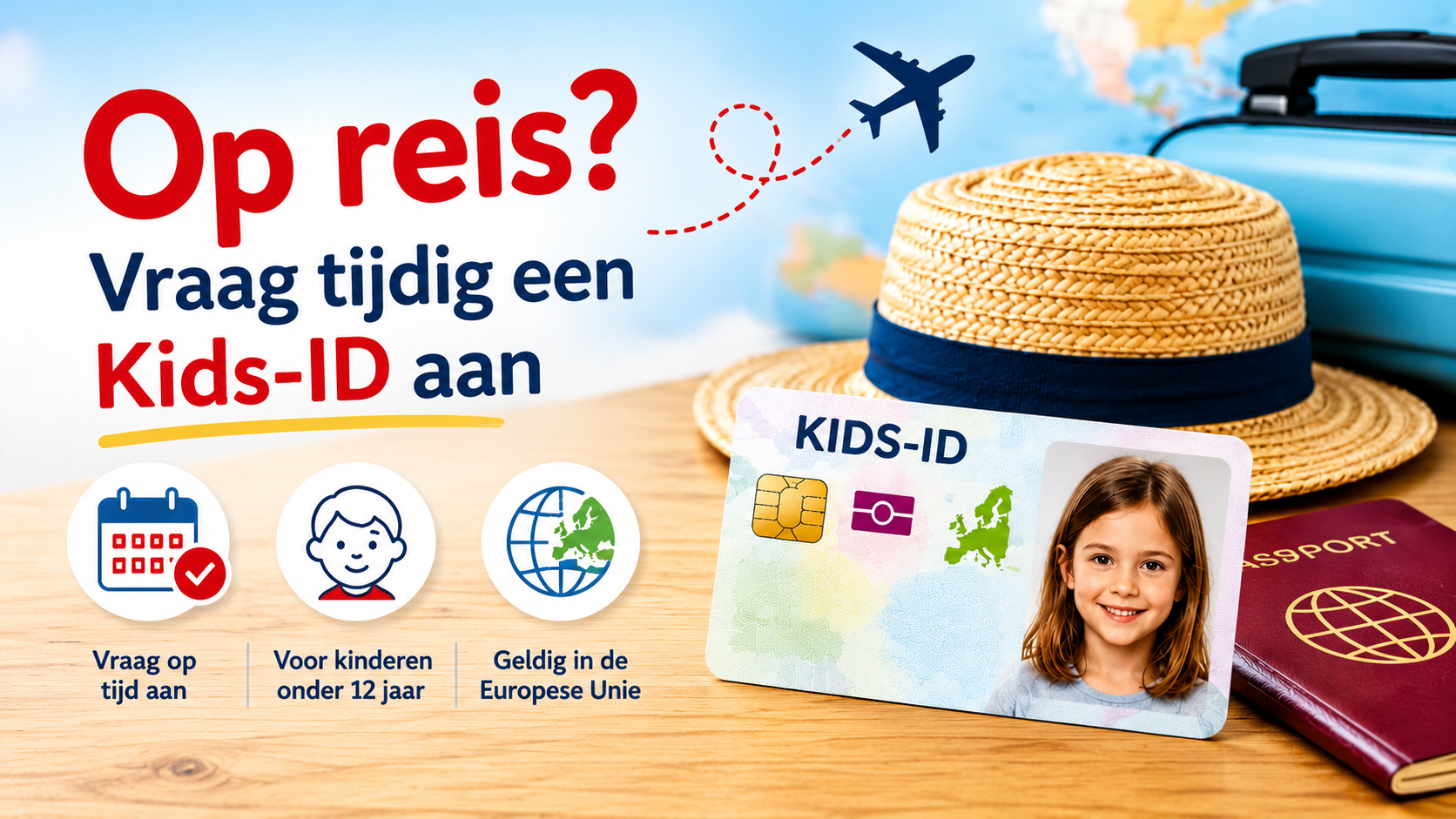 BINNENKORT OP REIS? VRAAG TIJDIG DE KIDS-ID AAN