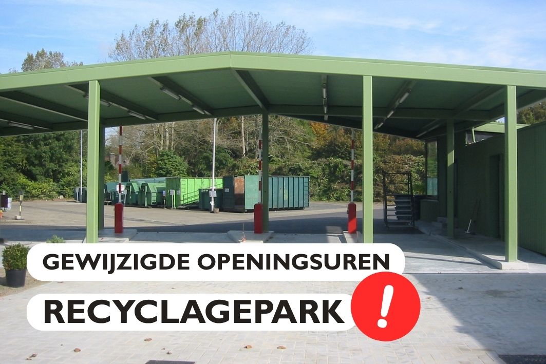 TIJDELIJK WIJZIGING VAN OPENINGSUREN WEGENS HITTE - RECYCLAGEPARK JABBEKE